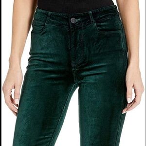 Green PAIGE Velvet Pants